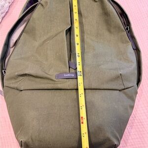 Bellroy Green Backpack with Sturdy Fabric and Rounded Shape